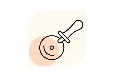 Pizza makası, vektör, piksel mükemmel, illüstratör dosyası