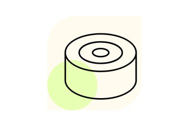 Suşi rulosu, vektör, piksel mükemmel, illüstratör dosyası