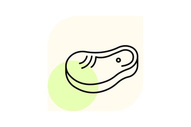 Biftek, vektör, piksel mükemmel, illüstratör dosyası