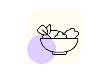 Salata kasesi, vektör, piksel mükemmel, illüstratör dosyası