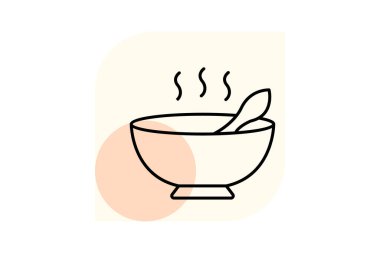 Çorba kasesi, vektör, piksel mükemmel, illüstratör dosyası