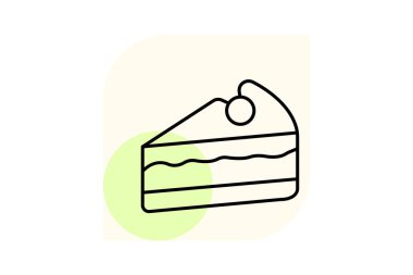 Pasta dilimi, vektör, piksel mükemmel, illüstratör dosyası