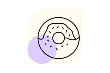 Donut, vektör, piksel mükemmel, illüstratör dosyası