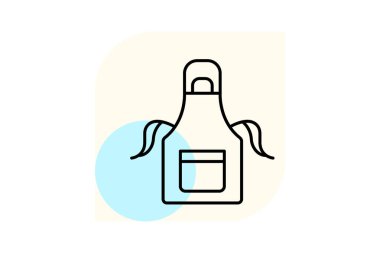 Önlük, vektör, piksel mükemmel, çizer dosyası