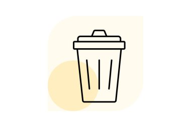 Çöp kutusu, vektör, piksel mükemmel, illüstratör dosyası