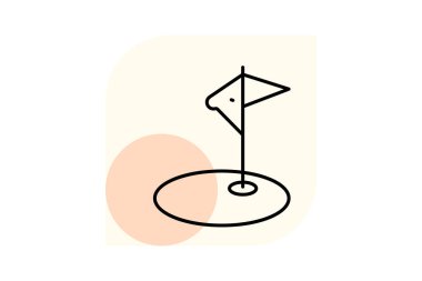 Golf sahası, vektör, piksel mükemmel, illüstratör dosyası