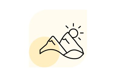 Dağ Görünümü, vektör, piksel mükemmel, illüstratör dosyası