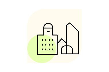 Şehir Görünümü, vektör, piksel mükemmel, illüstratör dosyası