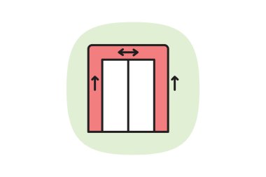 Asansör, vektör, piksel mükemmel, çizer dosyası