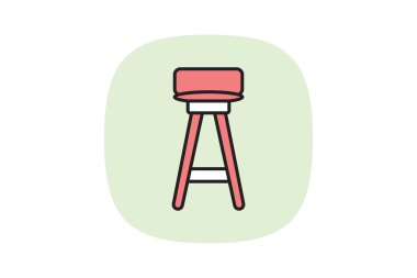 Tabure, vektör, piksel mükemmel, illüstratör dosyası