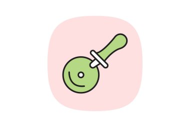 Pizza makası, vektör, piksel mükemmel, illüstratör dosyası