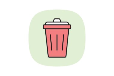 Çöp kutusu, vektör, piksel mükemmel, illüstratör dosyası