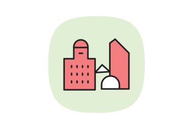 Şehir Görünümü, vektör, piksel mükemmel, illüstratör dosyası