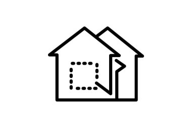 Açık Ev, vektör, piksel mükemmel, illüstratör dosyası