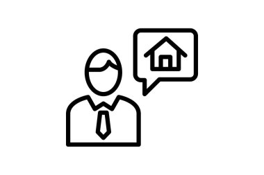 Emlakçı, vektör, piksel mükemmel, illüstratör dosyası