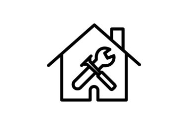 Ev yenileme, vektör, piksel mükemmel, illüstratör dosyası