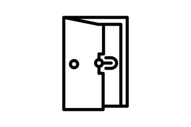 Kapı Kurulumu, vektör, piksel mükemmel, illüstratör dosyası