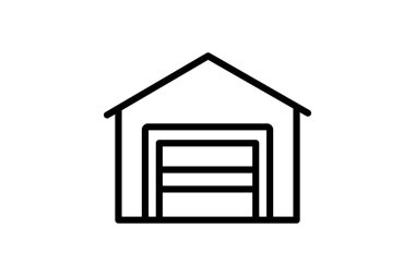 Garaj, vektör, piksel mükemmel, çizer dosyası