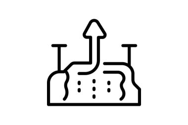 Jeotermal sistem, vektör, piksel mükemmel, illüstratör dosyası
