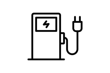 Ev Şarj İstasyonu, vektör, piksel mükemmel, illüstratör dosyası