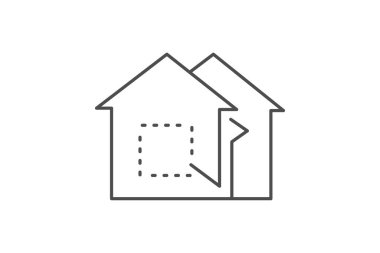 Açık Ev, vektör, piksel mükemmel, illüstratör dosyası