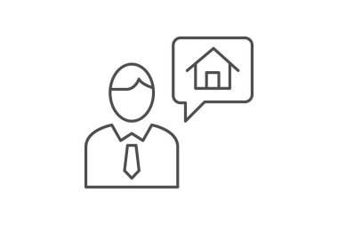 Emlakçı, vektör, piksel mükemmel, illüstratör dosyası