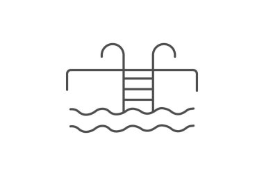 Yüzme havuzu, vektör, piksel mükemmel, illüstratör dosyası