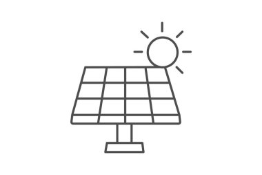 Güneş Paneli, vektör, piksel mükemmel, illüstratör dosyası