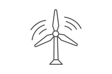 Rüzgar türbini, vektör, piksel mükemmel, illüstratör dosyası