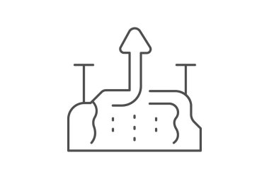 Jeotermal sistem, vektör, piksel mükemmel, illüstratör dosyası