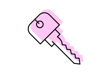 Ev anahtarı, vektör, piksel mükemmel, illüstratör dosyası