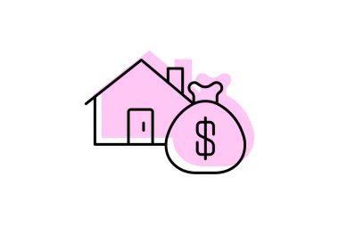 Ev kredisi, vektör, piksel mükemmel, illüstratör dosyası