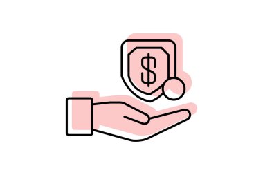 Güvenlik Deposu, vektör, piksel mükemmel, illüstratör dosyası