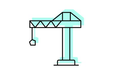 Crane, vektör, piksel mükemmel, illüstratör dosyası