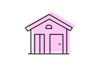 Bahçe Kulübesi, vektör, piksel mükemmel, illüstratör dosyası