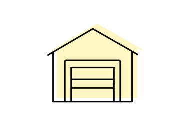 Garaj, vektör, piksel mükemmel, çizer dosyası