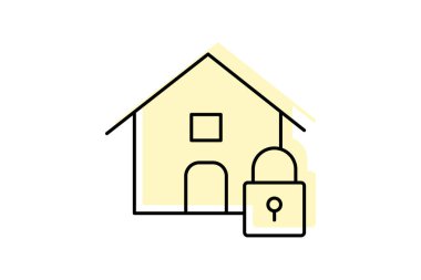 Ev güvenliği, vektör, piksel mükemmel, illüstratör dosyası