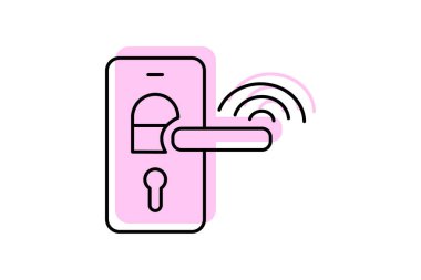 Akıllı kilit, vektör, piksel mükemmel, illüstratör dosyası