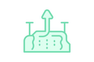 Jeotermal sistem, vektör, piksel mükemmel, illüstratör dosyası