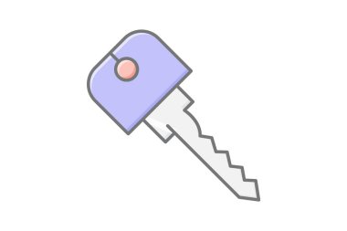 Ev anahtarı, vektör, piksel mükemmel, illüstratör dosyası