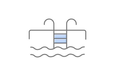 Yüzme havuzu, vektör, piksel mükemmel, illüstratör dosyası