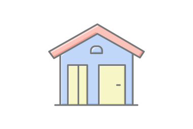 Bahçe Kulübesi, vektör, piksel mükemmel, illüstratör dosyası