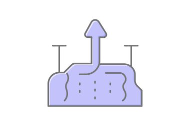 Jeotermal sistem, vektör, piksel mükemmel, illüstratör dosyası