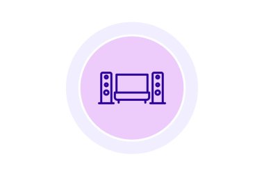 Home Theater, vektör, piksel mükemmel, illüstratör dosyası