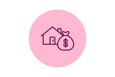 Ev kredisi, vektör, piksel mükemmel, illüstratör dosyası