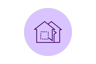 Açık Ev, vektör, piksel mükemmel, illüstratör dosyası