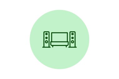 Home Theater, vektör, piksel mükemmel, illüstratör dosyası