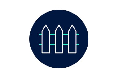 Çit, vektör, piksel mükemmel, çizer dosyası