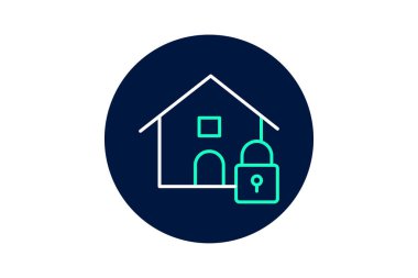 Ev güvenliği, vektör, piksel mükemmel, illüstratör dosyası