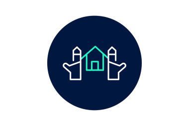 Gated Community, vektör, piksel mükemmel, illüstratör dosyası